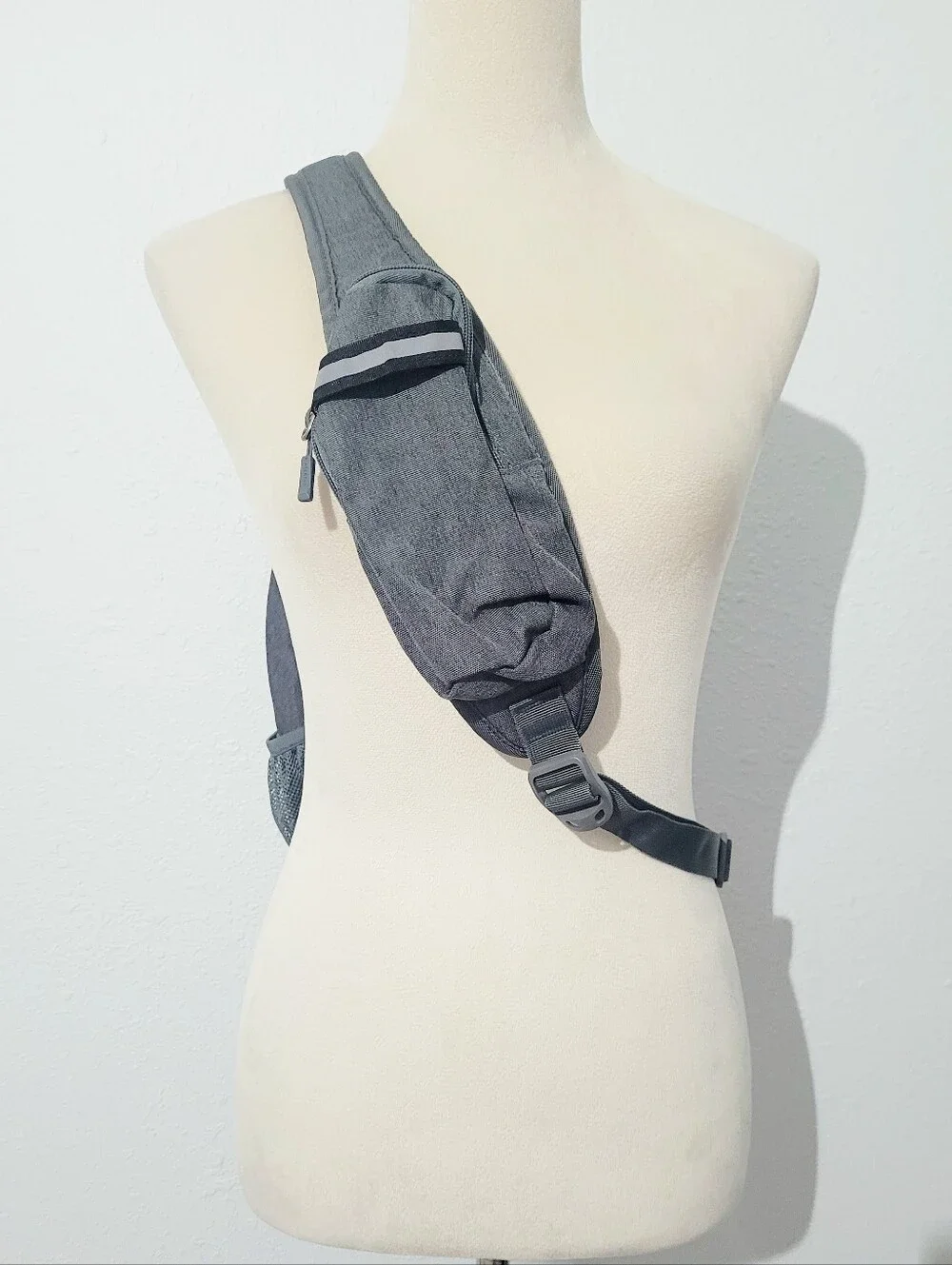 Waterfly Sling Backpack Crossbody Chest Bag Gray Travel Hiking Daypack Unisex